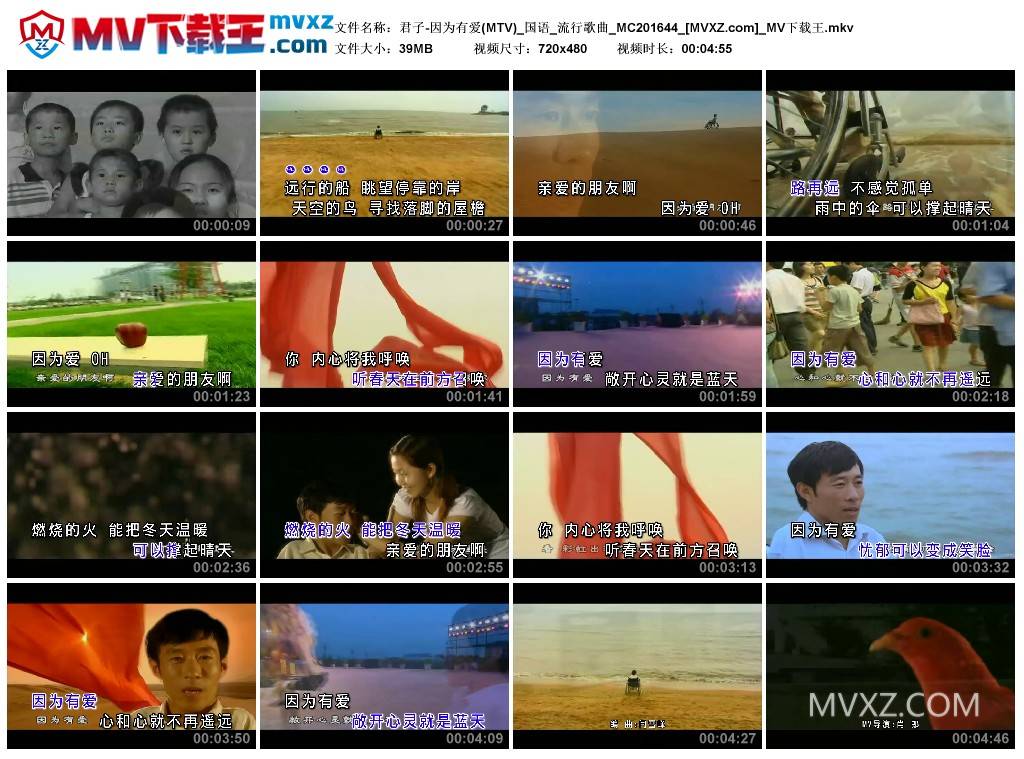 君子-因为有爱(MTV)_国语_流行歌曲_MC201644